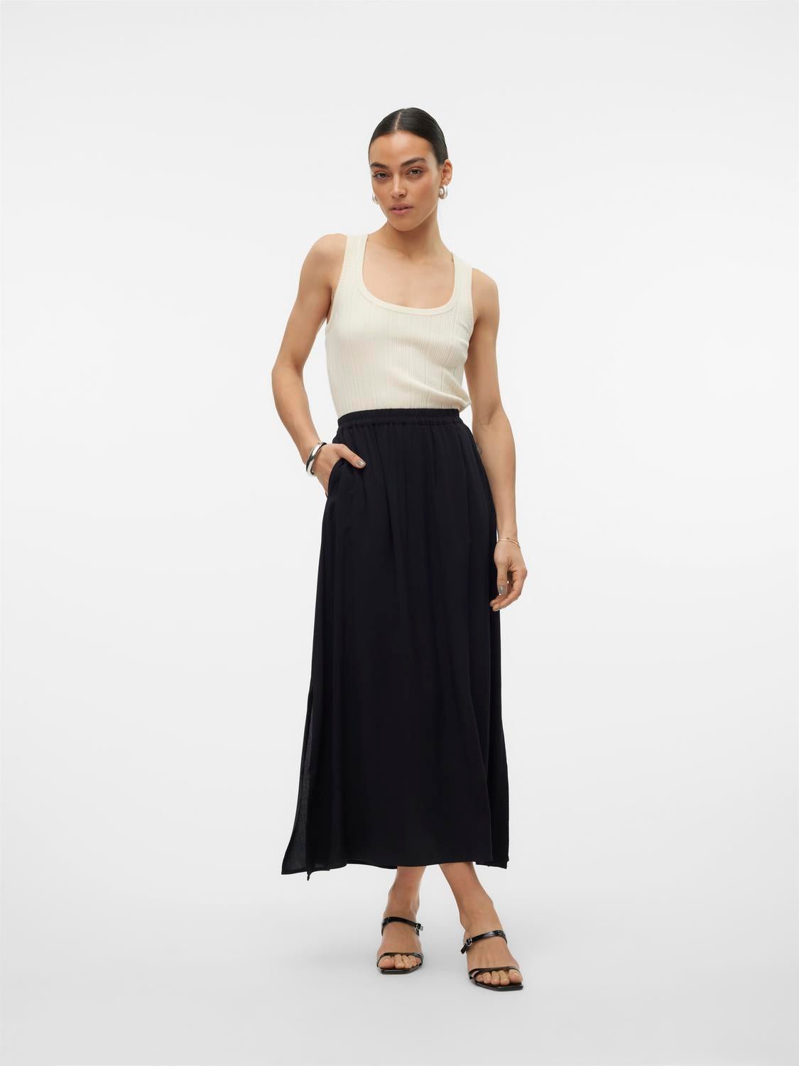 VMEASY Long Skirt - Black - VERO MODA & VILA Bergvik